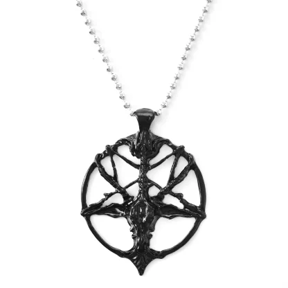 Gothic Design Necklace with Round Pendant - Image 7
