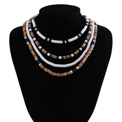 Beaded Elastic Neclace with Tribal Pattern - Image 5