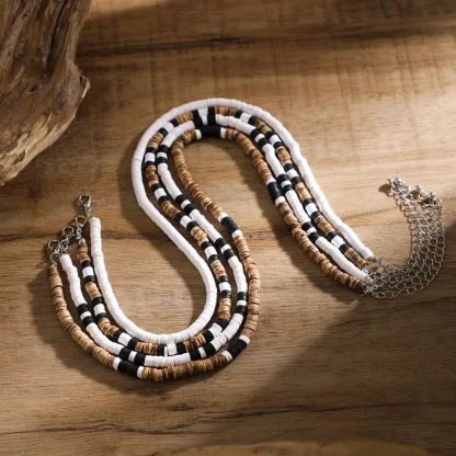 Beaded Elastic Neclace with Tribal Pattern - Image 7