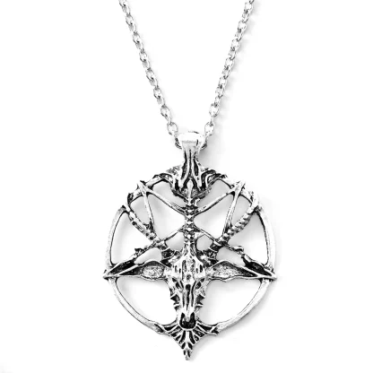 Gothic Design Necklace with Round Pendant - Image 8
