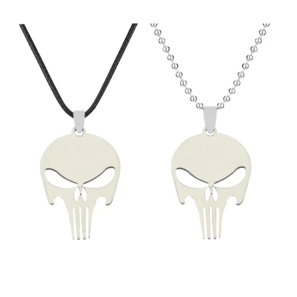 Simple Skull Pendant Necklace for Men - Image 3