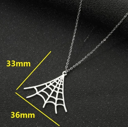 Halloween Necklace with Cobweb Pendant - Image 3