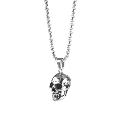 Shiny Skull Pendant Chain Necklaces - Image 5