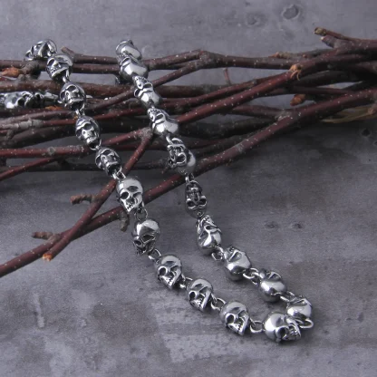 Skull Chain Necklace for Gothic Fashion