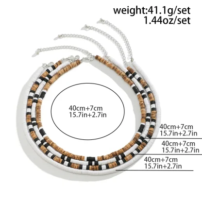 Beaded Elastic Neclace with Tribal Pattern - Image 4