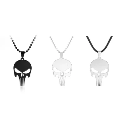 Simple Skull Pendant Necklace for Men - Image 2