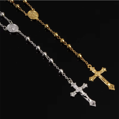 Rosary Necklace with Cross Pendant - Image 3