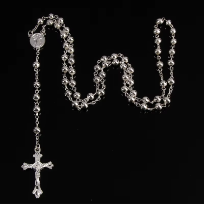 Rosary Necklace with Cross Pendant - Image 2