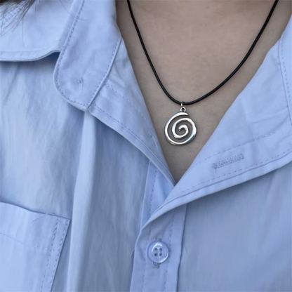 Simple Necklace with Spiral Pendant - Image 5