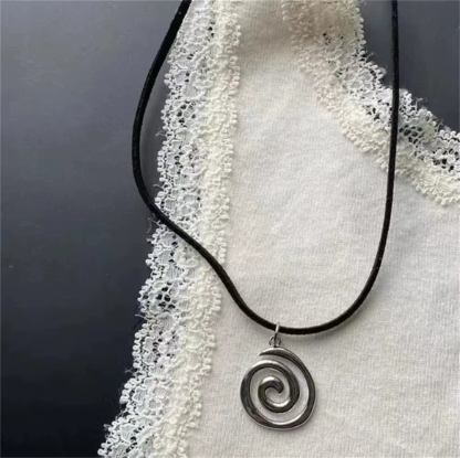 Simple Necklace with Spiral Pendant - Image 3