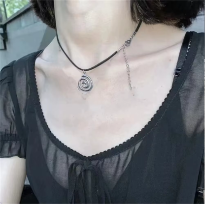 Simple Necklace with Spiral Pendant - Image 4