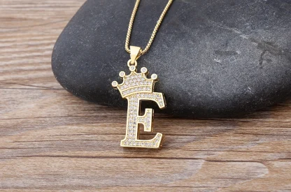 Luxury Necklace with Initial and Crown Design - Image 14