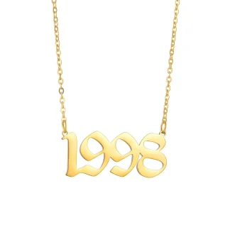 Chain Necklace with Year Pendant