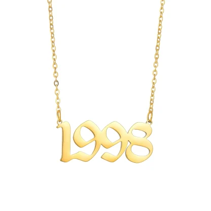Chain Necklace with Year Pendant