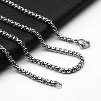 Simple Box Chain Necklaces for Men