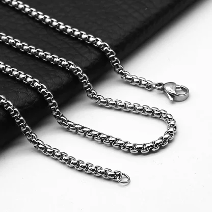 Simple Box Chain Necklaces for Men