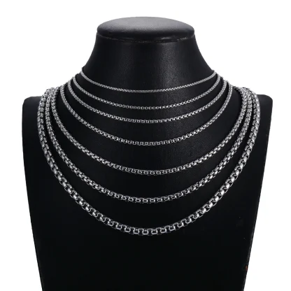 Simple Box Chain Necklaces for Men - Image 3