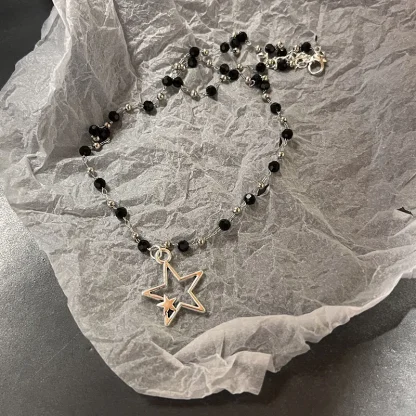 Hollow Out Necklace with Star Pendant - Image 5