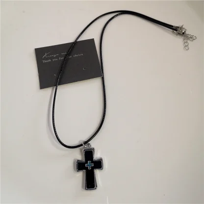 Gothic Style Necklace with Cross Pendant - Image 9