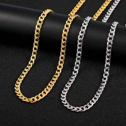 Classic Curb Chain Necklace for Men - Image 3