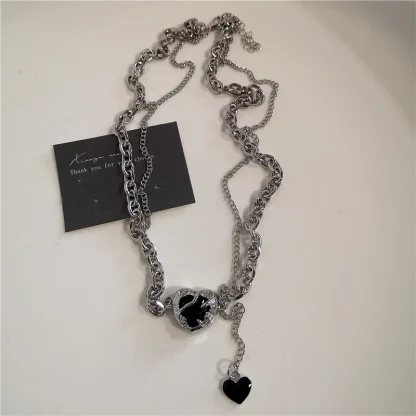 Gothic Style Necklace with Cross Pendant - Image 7