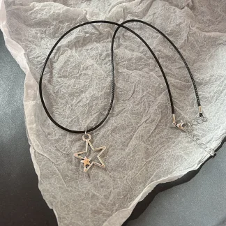 Hollow Out Necklace with Star Pendant