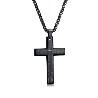 Men's Chain Necklace with Cross Pendant