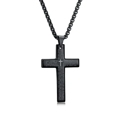 Men's Chain Necklace with Cross Pendant