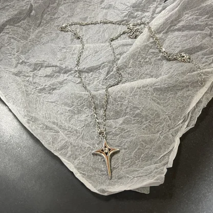 Hollow Out Necklace with Star Pendant - Image 13