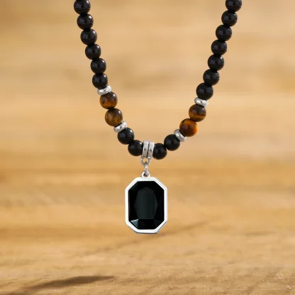 Adjustable Necklace with Beaded Design - Image 3
