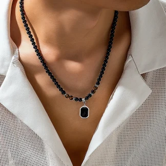 Adjustable Necklace with Beaded Design