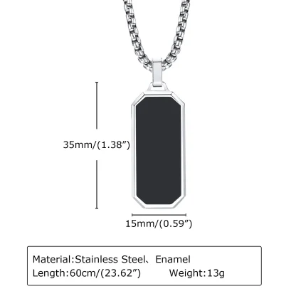 Geometric Necklace with Black Pendant - Image 7