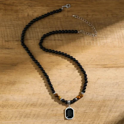 Adjustable Necklace with Beaded Design - Image 5