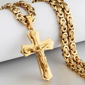 Religious Necklace with Crucifix Pendant