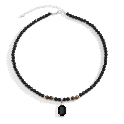 Adjustable Necklace with Beaded Design - Image 8