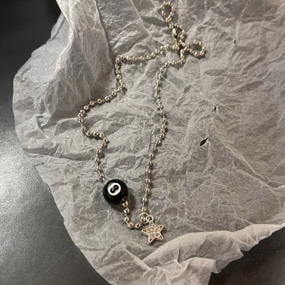 Hollow Out Necklace with Star Pendant - Image 4