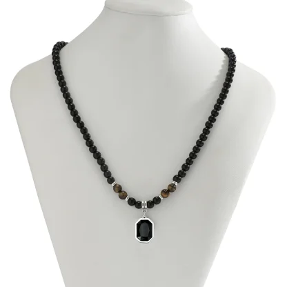 Adjustable Necklace with Beaded Design - Image 9