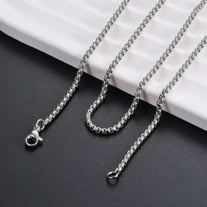 Simple Box Chain Necklaces for Men - Image 7