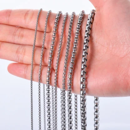 Simple Box Chain Necklaces for Men - Image 5